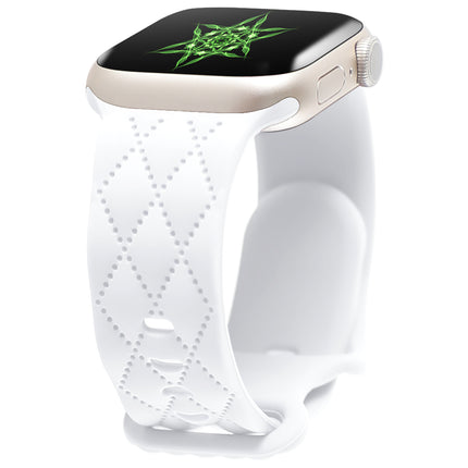 For Watch S9 Texture Silicone Butterfly Buckle Strap Compatible with Apple