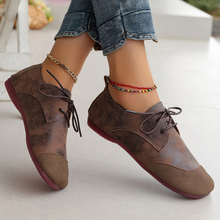 Flat Retro Soft Leather Slip-On Loafers