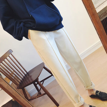 Plus Size Straight Tapered Casual Pants