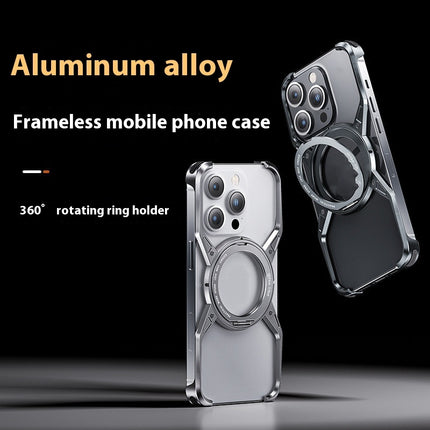 iPhone 13/14/15 Anti-fall Heat Dissipation Metal Phone Case Mechanical Arm Protective Shell