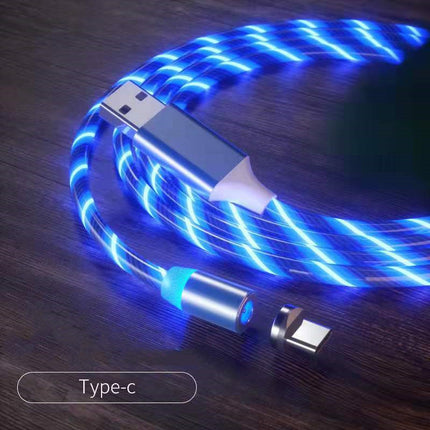 Magnetic 2-meter Cable Magnet Fast Charging Lighting Micro USB Cable LED