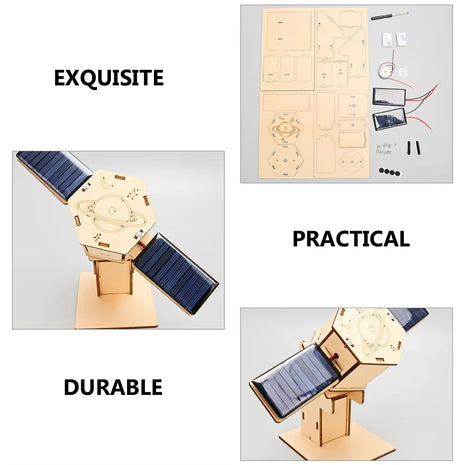 Tecnología DIY Pequeña Producción STEM Ayudas Didácticas Experimentales Modelo Espacial Satélite Artificial Juguetes Educativos Kit de Juguetes Solares Juguete Científico