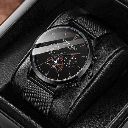 Simple And High-end Elegant Cool Ultra-thin Calendar Quartz Watch
