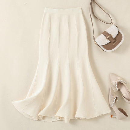 Fishtail Mid-length Autumn and Winter High Waist Skirt