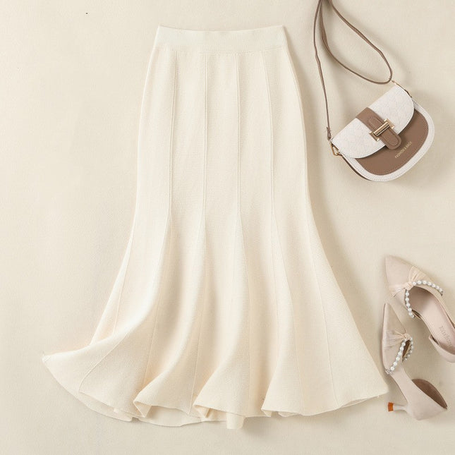 Fishtail Mid-length Autumn and Winter High Waist Skirt