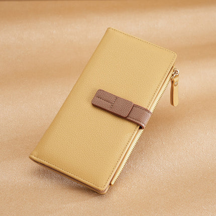 Long Multiple Card Slots Zipper Bag Buckle Korean Style High Sense Wallet