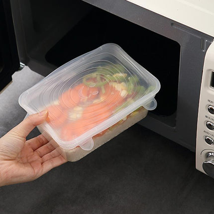 Silicone Fresh-keeping Cover Universal Bowl Cover Sealed Transparent Cover Household Fresh-keeping 6-piece Microwave Oven Cover Plastic Wrap