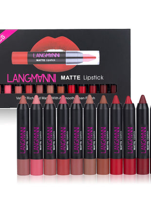 LANGMANNI マットリップスティック12色セット