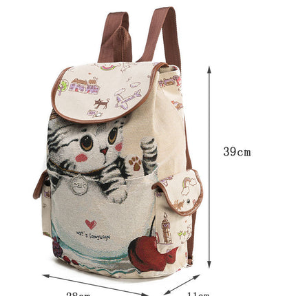 LOVELY CAT DRAWSTRING BACKPACK