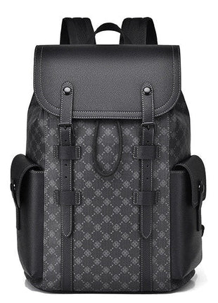 Curved Shoulder Strap Business Travel Backpack | Large Capacity Casual PVC Backpack