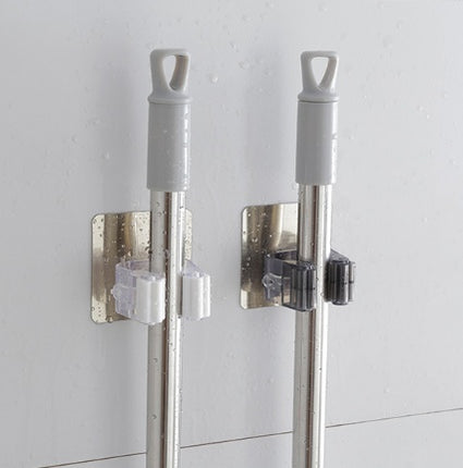 Magic Sticker Mop Holder – Nail-Free Traceless Wall-Mounted Bathroom Rack