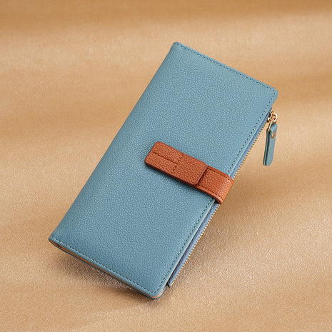 Long Multiple Card Slots Zipper Bag Buckle Korean Style High Sense Wallet
