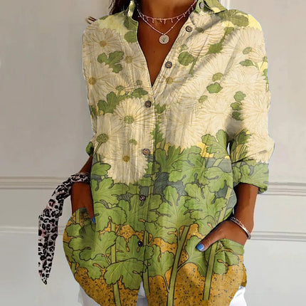 Long-sleeve Printed 3D Top