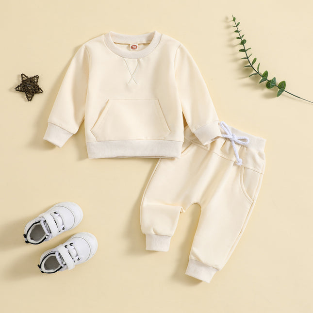 Embroidered Long-Sleeve Sweater & Pants Set - (Height 70–110 cm)