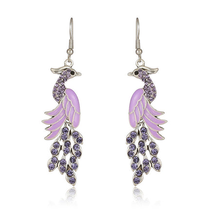 Retro Peacock Earrings