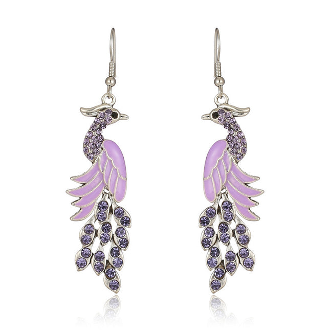 Retro Peacock Earrings