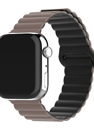 Apple Watch対応 2色シリコン磁気バックルリングバンド