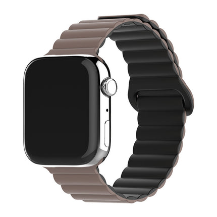 Two-color Silicone Magnetic Back Ring Buckle Band Applicable with Apple watch