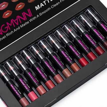 LANGMANNI Matte Lipstick set of 12