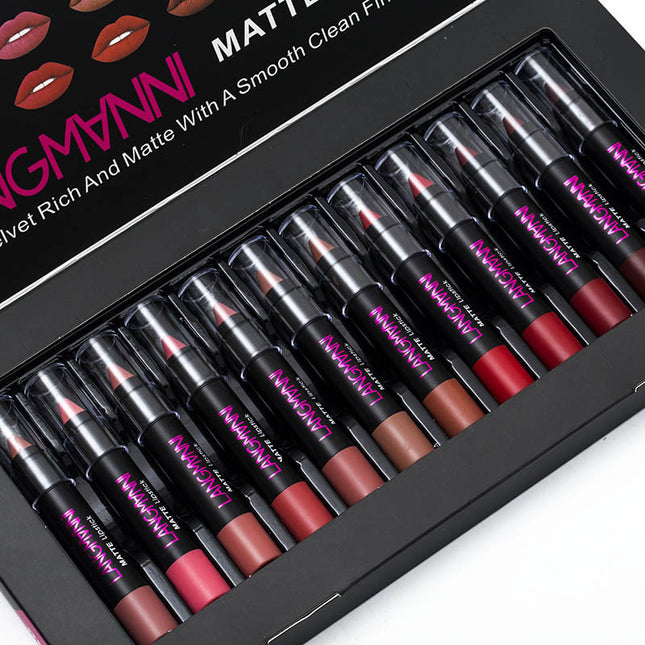 LANGMANNI Matte Lipstick set of 12