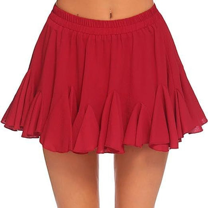 A- Line High Waist Pleated Mini Skirt
