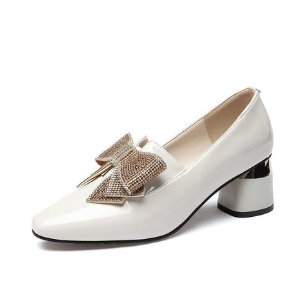 Rhinestone Bow High Heels