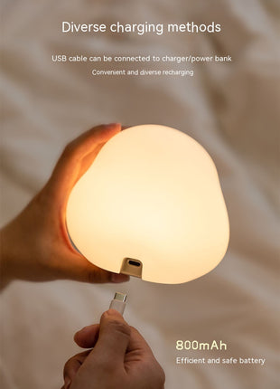 مصباح ليلي LED من السيليكون على شكل بطة لطيفة بمستشعر لمس