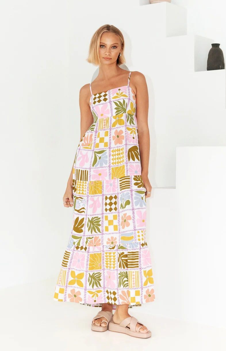 Stylish Back Cutout Sling Dress