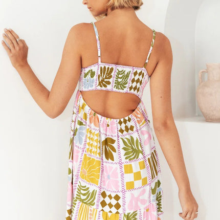 Stylish Back Cutout Sling Dress