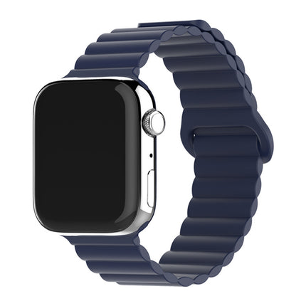 Two-color Silicone Magnetic Back Ring Buckle Band Applicable with Apple watch