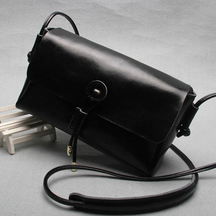 Korean Leather buttons shoulder bag