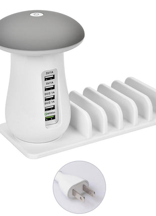 قاعدة شحن مصباح إضاءة LED على شكل فطر 5 منافذ