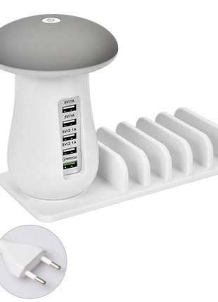 قاعدة شحن مصباح إضاءة LED على شكل فطر 5 منافذ