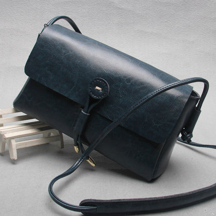 Korean Leather buttons shoulder bag