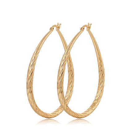 Golden Drop-Shaped Earrings