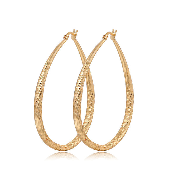 Golden Drop-Shaped Earrings