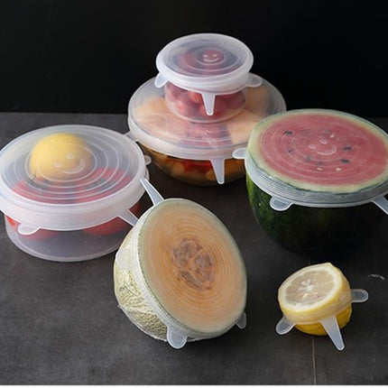 Silicone Fresh-keeping Cover Universal Bowl Cover Sealed Transparent Cover Household Fresh-keeping 6-piece Microwave Oven Cover Plastic Wrap