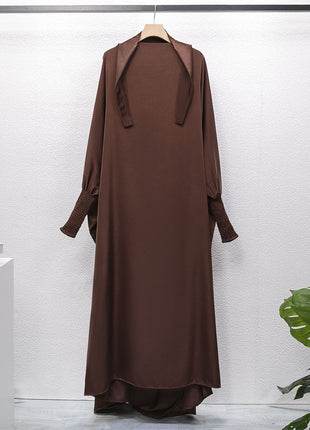 Casual Loose Abaya with Headscarf