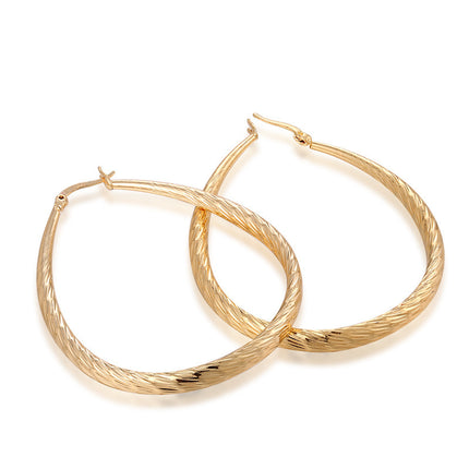 Golden Drop-Shaped Earrings