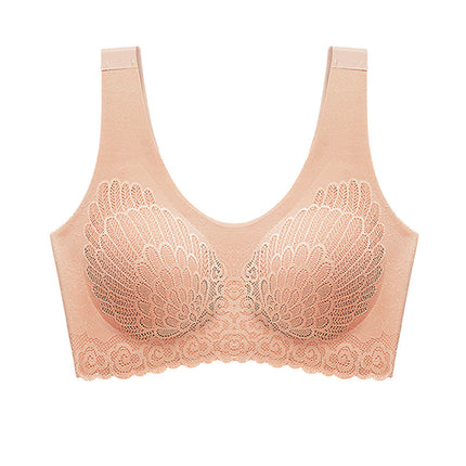 Lace Latex Wireless Sports Bra