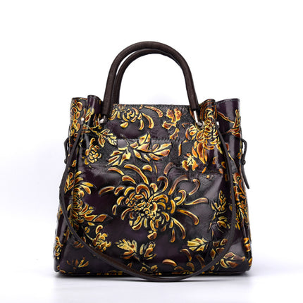 Three-dimensional Embossed Cowhide Bag