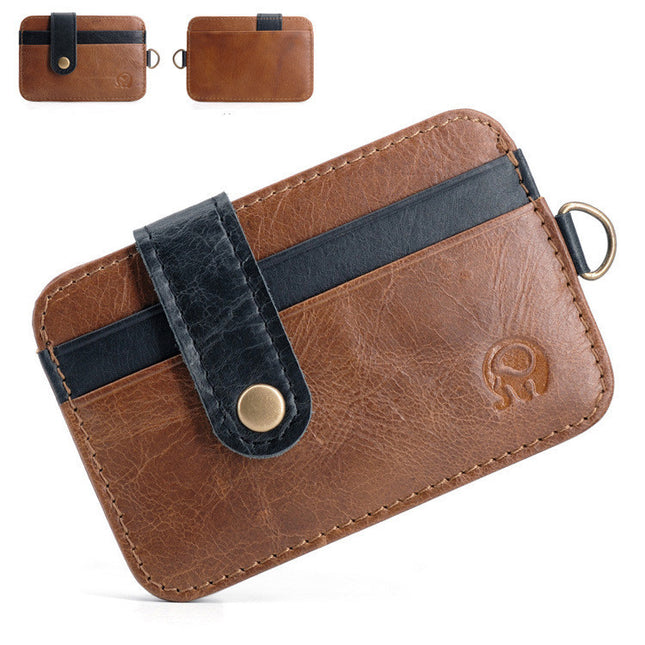 Cowhide Leather Multi-Card Wallet