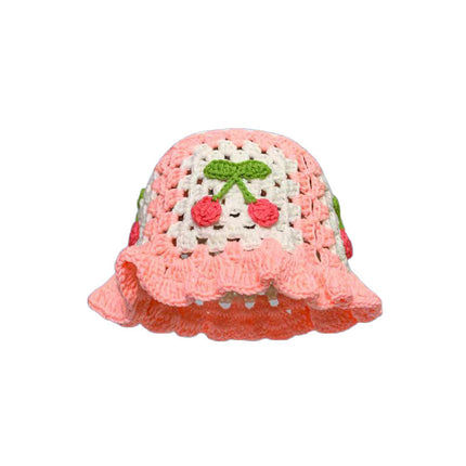 Retro Hollow Flower Handmade Knitted Hat