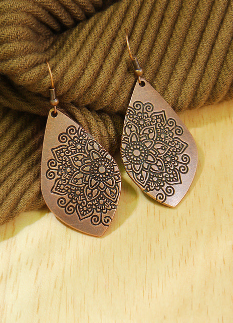 Pendientes de flores retro bohemios
