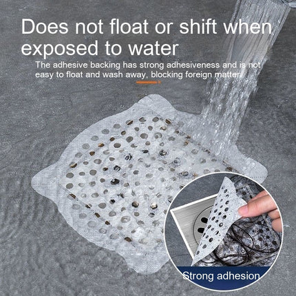 50-Pack Disposable Self-Adhesive Floor Drain Covers – Anti-Clog, Anti-Hair & Insect-Proof Sheets