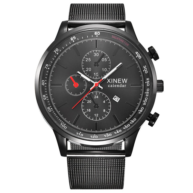 Fashion Stainless Steel Date Quartz Watch