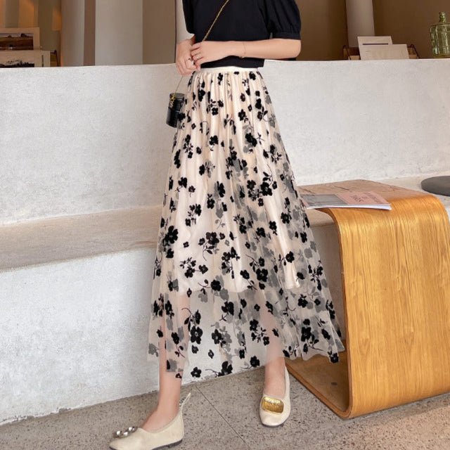 Mesh Summer Cover Slim Skirt