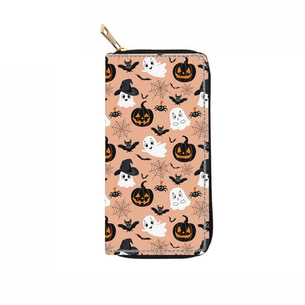 Halloween PU Long Zip Wallet