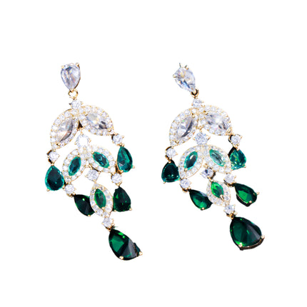 Water Drops Zircon Tassel Earrings