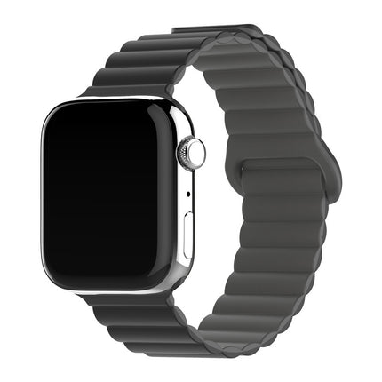 Two-color Silicone Magnetic Back Ring Buckle Band Applicable with Apple watch